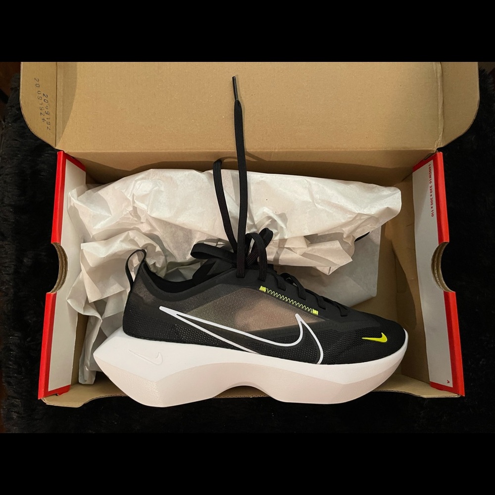 Women’s Nike Vista Lite- Black and White Lemon Venom Sneaker